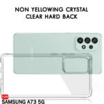 Crystal Clear Transparent Back Case Cover for Samsung Galaxy A73 5G | Full Device & Camera Protection Shockproof TPU | Flexible Silicone Back Cover Case Transparent - Image 2