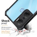 TPU+PC Shock Proof Clear Protective Back Case for Infinix Hot 12 Pro-Airedge Technology, 360 Degree Camera Protection, Transparent Hybrid Back Case Mobile Cover-Black - Image 3