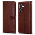 Shock Proof Flip Cover Back Case for Samsung Galaxy M56 5G | Magnetic Wallet Leather Case with Stand