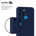 Back Cover for Infinix Smart 6 | Ultra Slim Soft Rubberised Case | Inner Velvet Fabric Lining | Matte Silicone Flexible Mobile Case | Camera Protection - Blue - Image 5