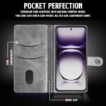 Shock Proof Flip Cover Back Case for Oppo Reno 12 5G | Magnetic Wallet Leather Case with Stand - Image 7