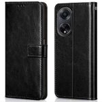 Shock Proof Flip Cover Back Case for Oppo F23 5G | Magnetic Wallet Leather Case with Stand