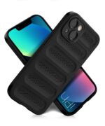 Ultimate Silicone Back Cover Case for iPhone 13 | Heat Dissipation Thin Soft TPU | 360? Camera Protection | Breathable Cooling Holes ? Pitch Black - Image 2