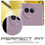 Back Cover for Realme Narzo 60X 5G | 11 5G | 11X 5G | C67 | Ultra Slim Soft Rubberised Case | Inner Velvet Fabric Lining | Matte Silicone Flexible Mobile Case | Camera Protection - Lilac - Image 8