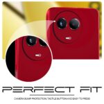 Back Cover for Realme Narzo 60X 5G | 11 5G | 11X 5G | C67 | Slim Soft Rubberised Case | Inner Velvet Fabric Lining | Matte Silicone Flexible Mobile Case | Camera Protection - Crimson Red - Image 8