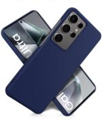 Slim Frameless Back Cover for Samsung Galaxy S24 Ultra 5G | Ultra Thin Lightweight Design & Camera Protection | Soft Matte Silicone Flexible Mobile Case (Blue) - Image 3