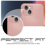 Back Cover for Apple iPhone 14 | Ultra Slim Soft Rubberised Case | Inner Velvet Fabric Lining | Matte Silicone Flexible Mobile Case | Camera Protection - Baby Pink - Image 8