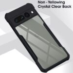 kelpuj Shock Proof Clear Protective Back Case for Google Pixel 7 Pro - AirEDGE Technology | 360 Degree Camera Protection | Transparent Hybrid Back Case Mobile Cover - Black - Image 6