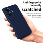 Back Cover for IQOO Z6 44w 4G | Vivo T1 44w 4G | Ultra Slim Soft Rubberised Case | Inner Velvet Fabric Lining | Matte Silicone Flexible Mobile Case | Camera Protection - Blue - Image 5