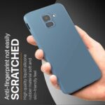 Slim Ultra Soft Rubberised Back Cover for Samsung Galaxy J6 | Inner Velvet Fabric Lining | Matte Silicone Flexible Camera Protection Back Case - Sky Blue - Image 4