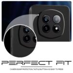 Back Cover for Realme P2 Pro 5G | Ultra Slim Soft Rubberised Case | Inner Velvet Fabric Lining | Matte Silicone Flexible Mobile Case | Camera Protection - Black - Image 5