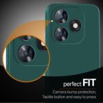 Back Cover for Tecno Pop 8 | Tecno Spark Go 2024 | Spark 20 | Ultra Slim Soft Rubberised Case | Inner Velvet Fabric Lining | Matte Silicone Flexible Mobile Case | Camera Protection  Green - Image 8