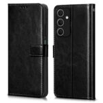 Shock Proof Flip Cover Back Case for Samsung Galaxy M14 4G | Magnetic Wallet Leather Case with Stand