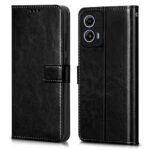 Shock Proof Flip Cover Back Case for Motorola Moto G34 5G | Magnetic Wallet Leather Case with Stand