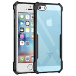 Shock Proof Clear Back Cover Case Mobile Cover for Apple iPhone 5S | 5 | 5 SE (Hard | Hybrid PC + TPU | Full Armour Device & Camera Protection | Black) - Image 2