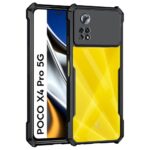 Shock Proof Clear Back Cover Case Mobile Cover for Poco X4 Pro 5G (Hard | Hybrid PC + TPU | Full Armour Device & Camera Protection | Black) - Image 2