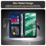Shock Proof Flip Cover Back Case for Mi Redmi 13 5G | Magnetic Wallet Leather Case with Stand - Image 7