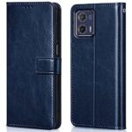 Shock Proof Flip Cover Back Case for Motorola Moto G73 5G | Magnetic Wallet Leather Case with Stand