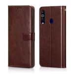 Shock Proof Flip Cover Back Case for Samsung Galaxy M40 | Magnetic Wallet Leather Case with Stand