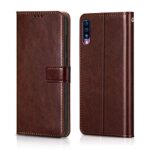 Shock Proof Flip Cover Back Case for Samsung Galaxy A70 | Magnetic Wallet Leather Case with Stand