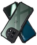 TPU+PC Shock Proof Clear Protective Back Case for 1+ Oneplus 11 5G - Airedge Technology | 360 Degree Camera Protection | Transparent Hybrid Back Case Mobile Cover - Earthy Black - Image 3
