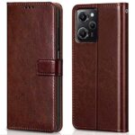 Shock Proof Flip Cover Back Case for Poco X5 Pro 5G | Magnetic Wallet Leather Case with Stand