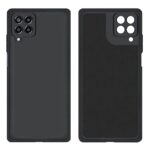 Soft Rubberised Back Cover | Inner Velvet Fabric Lining | Full Device & Camera Protection Back Case for Samsung Galaxy M53 5G (Silicone | Matte Black) - Image 2
