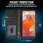 Shock Proof Flip Cover Back Case for Motorola Moto Edge 50 Ultra | Magnetic Wallet Leather Case with Stand - Image 7