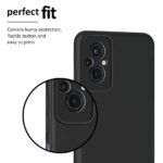 Back Cover for Xiaomi Redmi 11 Prime 4G | Ultra Slim Soft Rubberised Case | Inner Velvet Fabric Lining | Matte Silicone Flexible Mobile Case | Camera Protection - Black - Image 5