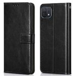 Shock Proof Flip Cover Back Case for Oppo A16K | Magnetic Wallet Leather Case with Stand