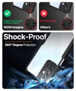 kelpuj Shock Proof Clear Protective Back Case for Samsung Galaxy A15 5G - AirEDGE Technology | 360 Degree Camera Protection | Transparent Hybrid Back Case Mobile Cover - Black - Image 7