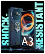 Shock Proof Back Case Mobile Cover for Mi Redmi A3 | Redmi A3X | Poco C61 | Back Cover Case (Tough Armor | Hybrid PC + TPU | Ring Holder & in-Built Kickstand | Blue) - Image 6
