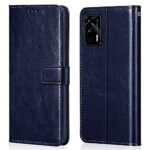Shock Proof Flip Cover Back Case for Realme X7 Max 5G | Magnetic Wallet Leather Case with Stand