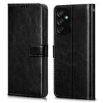 Shock Proof Flip Cover Back Case for Samsung Galaxy M55 5G | Magnetic Wallet Leather Case with Stand