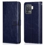 Shock Proof Flip Cover Back Case for Oppo F19 Pro | Magnetic Wallet Leather Case with Stand