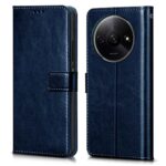 Shock Proof Flip Cover Back Case for Mi Redmi A3 | Magnetic Wallet Leather Case with Stand