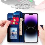 Shock Proof Flip Cover Back Case for Apple Iphone 14 Pro Max | Magnetic Wallet Leather Case with Stand - Image 7