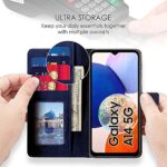 Shock Proof Flip Cover Back Case for Samsung Galaxy A14 5G | Magnetic Wallet Leather Case with Stand - Image 7