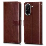 Shock Proof Flip Cover Back Case for Redmi A5 | Magnetic Wallet Leather Case with Stand