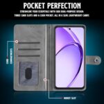 Shock Proof Flip Cover Back Case for Oppo A3X 5G | Magnetic Wallet Leather Case with Stand - Image 7