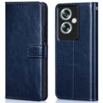 Shock Proof Flip Cover Back Case for Oppo A79 5G | Magnetic Wallet Leather Case with Stand