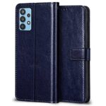 Shock Proof Flip Cover Back Case for Samsung Galaxy A32 4G Flip Case | Magnetic Wallet Leather Case with Stand