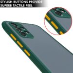 Translucent Hybrid Back Case Cover for Samsung Galaxy A13 4G, Polycarbonate Smoked Matte Back, 360 Degree Protection, Protective Hard Case (Green Bumper) - Image 4