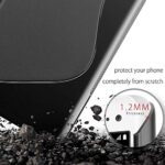 Soft Silicone All Sides Protection 360 Degree with Anti Dust Plugs Shockproof Slim Back Case Cover for Apple iPhone 11 (6.1 inch Screen) - Pitch Black - Image 5