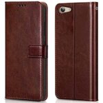 Shock Proof Flip Cover Back Case for Vivo Y53 | Magnetic Wallet Leather Case with Stand