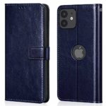 Shock Proof Flip Cover Back Case for Apple Iphone 12 | Magnetic Wallet Leather Case with Stand