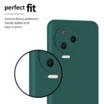 Back Cover for Infinix Note 12 Pro | Ultra Slim Soft Rubberised Case | Inner Velvet Fabric Lining | Matte Silicone Flexible Mobile Case | Camera Protection - Green - Image 5