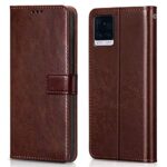 Shock Proof Flip Cover Back Case for Vivo V20 | Magnetic Wallet Leather Case with Stand