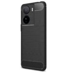 Ultra Slim Soft Rubberised Back Cover for iQOO Z7 5G | iQOO Z7s 5G | Shock Proof Brushed Carbon Fibre Texture Silicone Flexible Camera Protection Back Case ? Black - Image 6