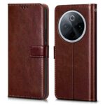 Shock Proof Flip Cover Back Case for Iqoo Z10 5G | Magnetic Wallet Leather Case with Stand